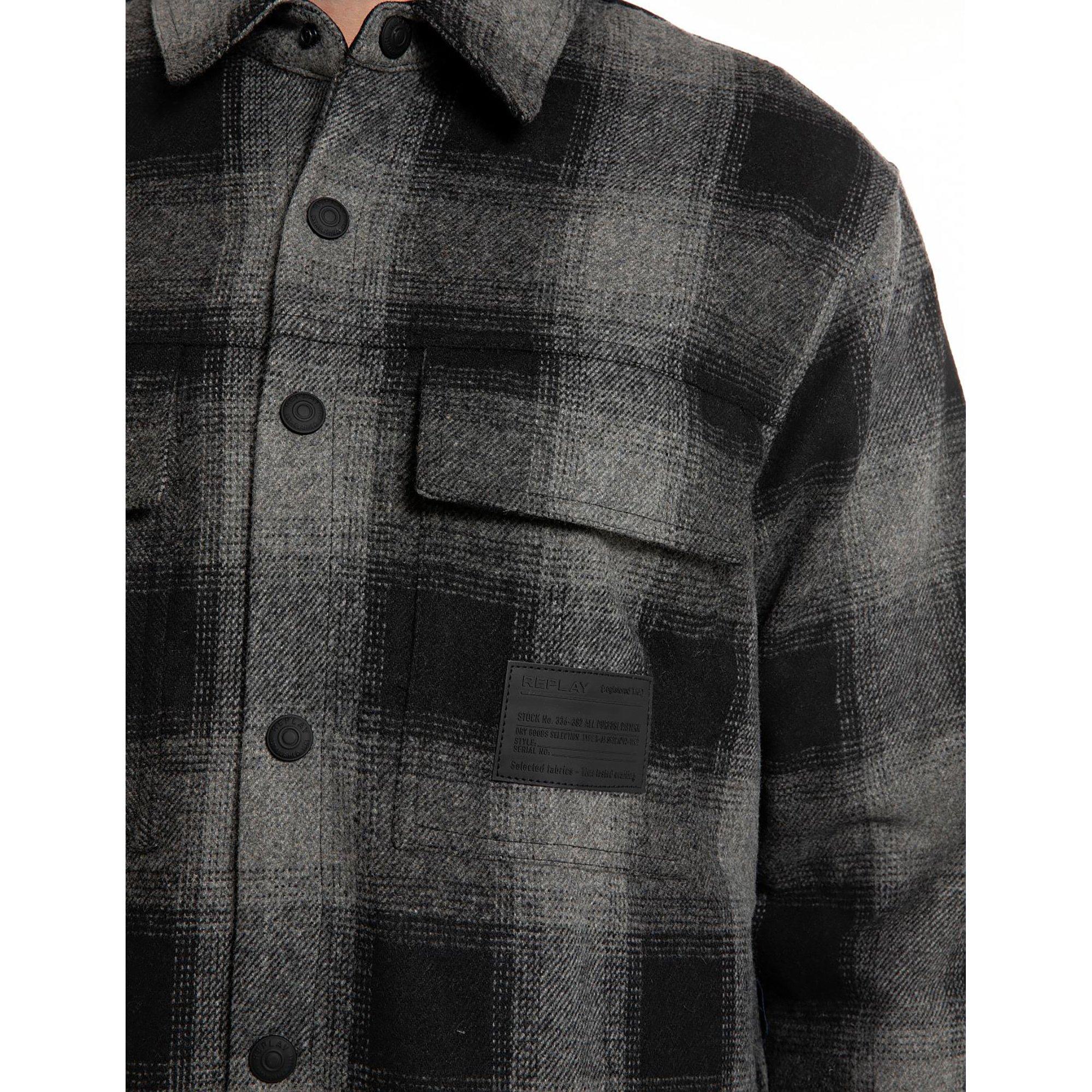 REPLAY Overshirt a Quadri  