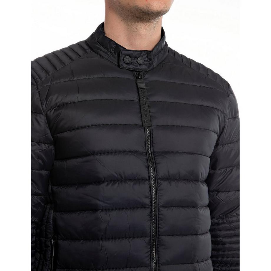 REPLAY Wattierte Bikerjacke Slim Fit  