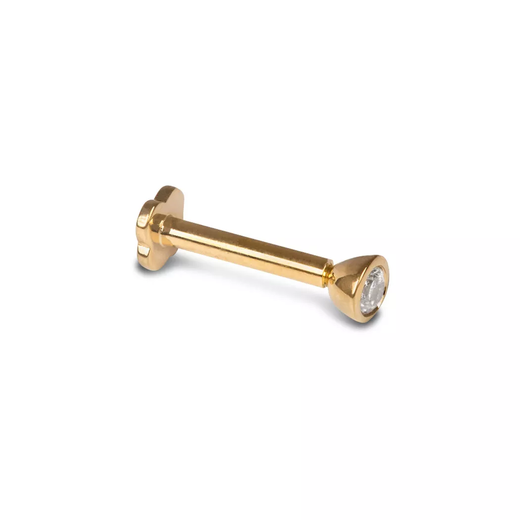 GIAHI - Piercing oreille, 6mm, Or Jaune