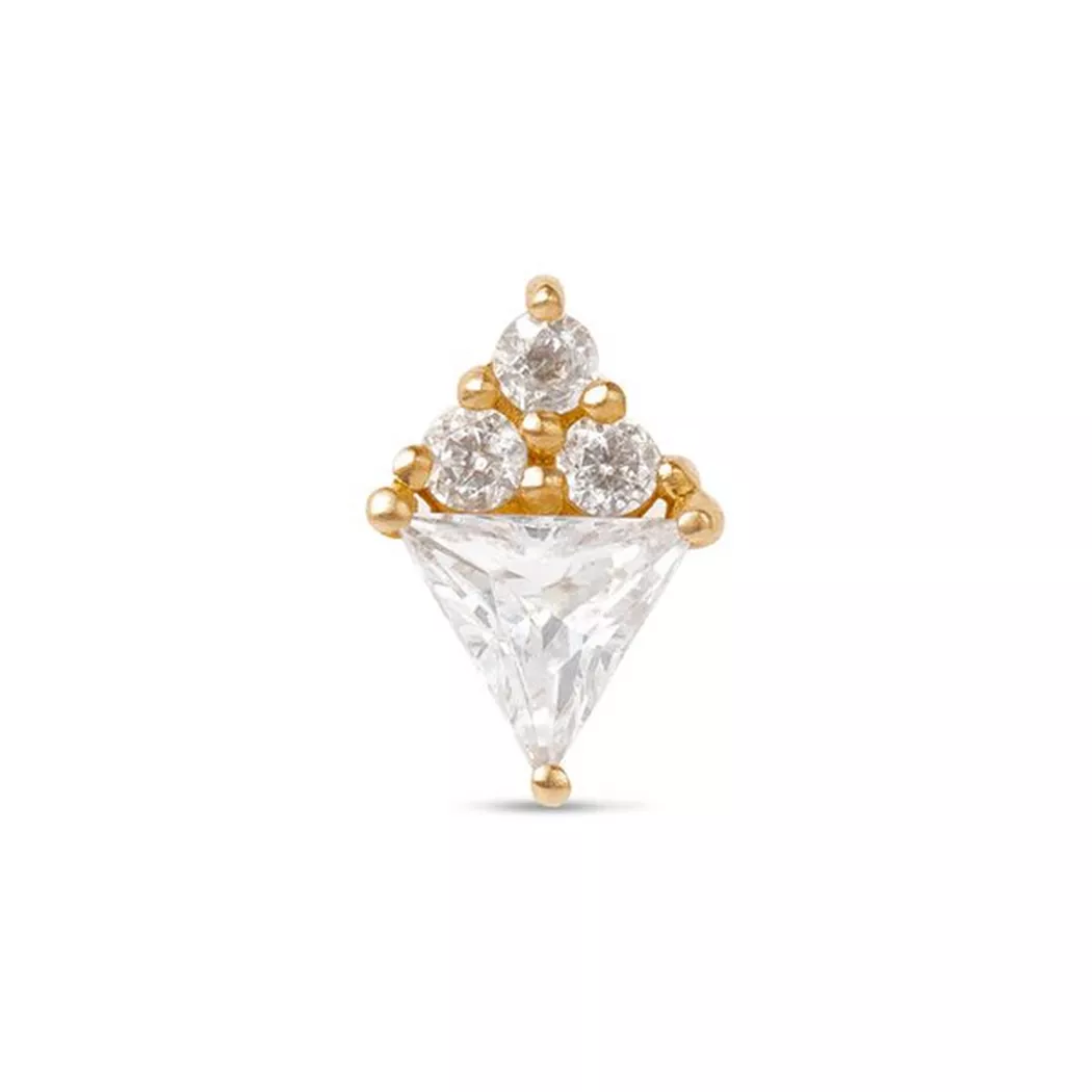 GIAHI - Piercing oreille, 6mm, Or Jaune
