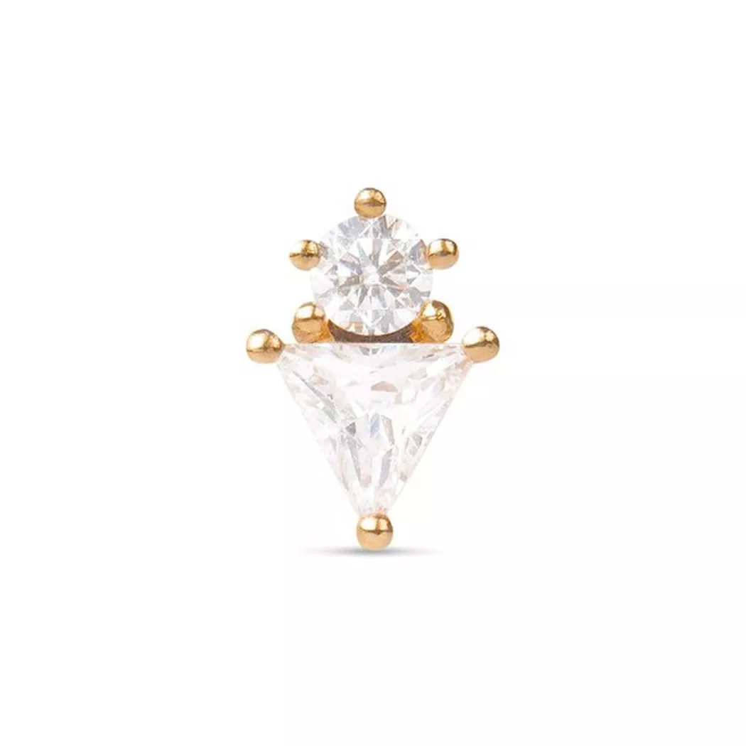 GIAHI - Piercing oreille, 6mm, Or Jaune