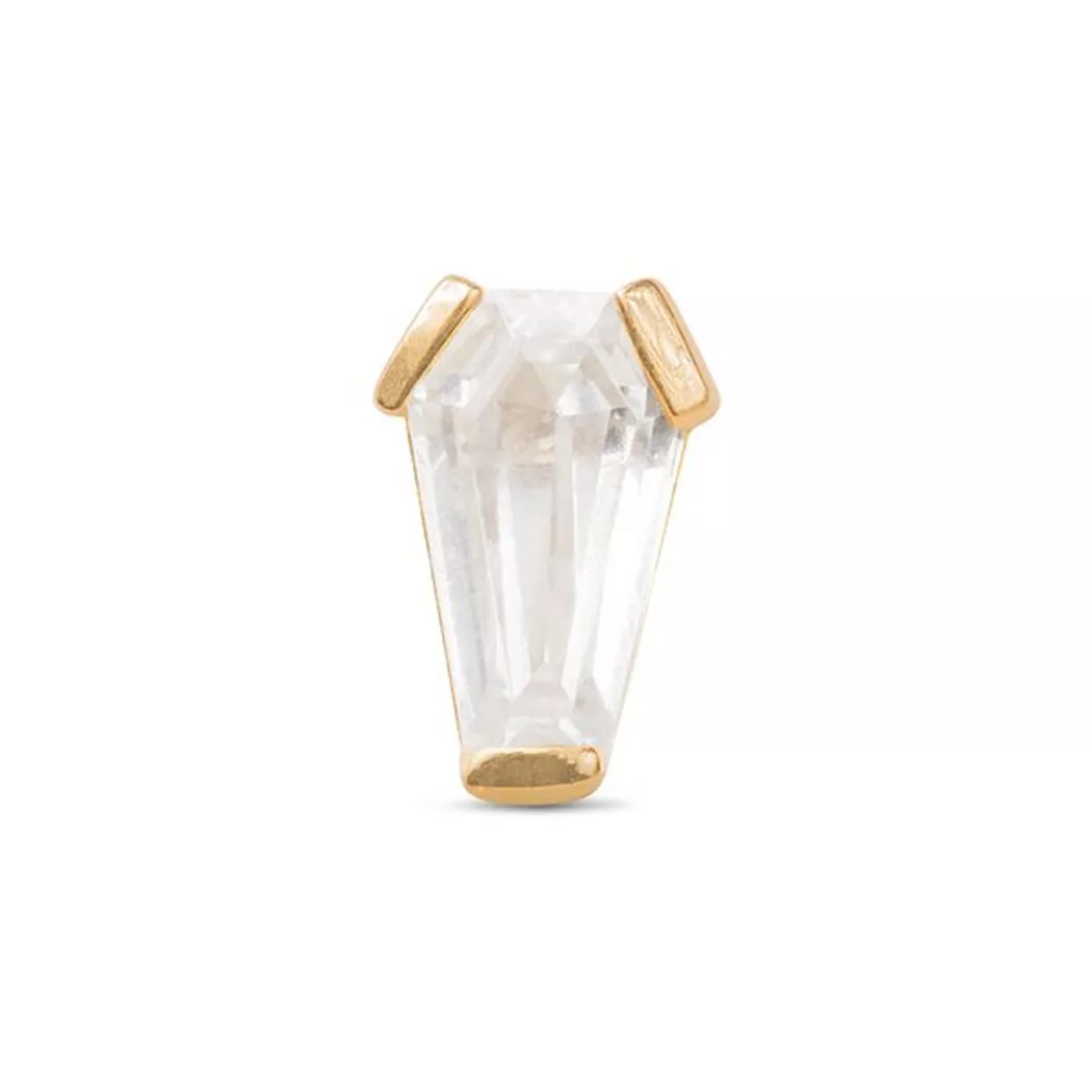 GIAHI - Piercing oreille, 6mm, Or Jaune