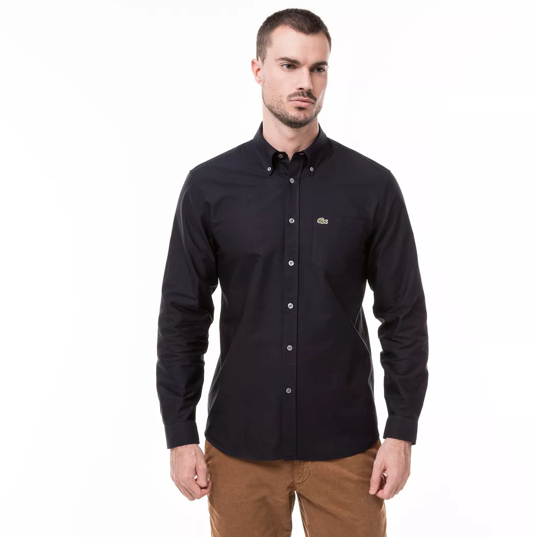 Lacoste - Hemd, langarm, für Herren, Nachtblau, Größe 43