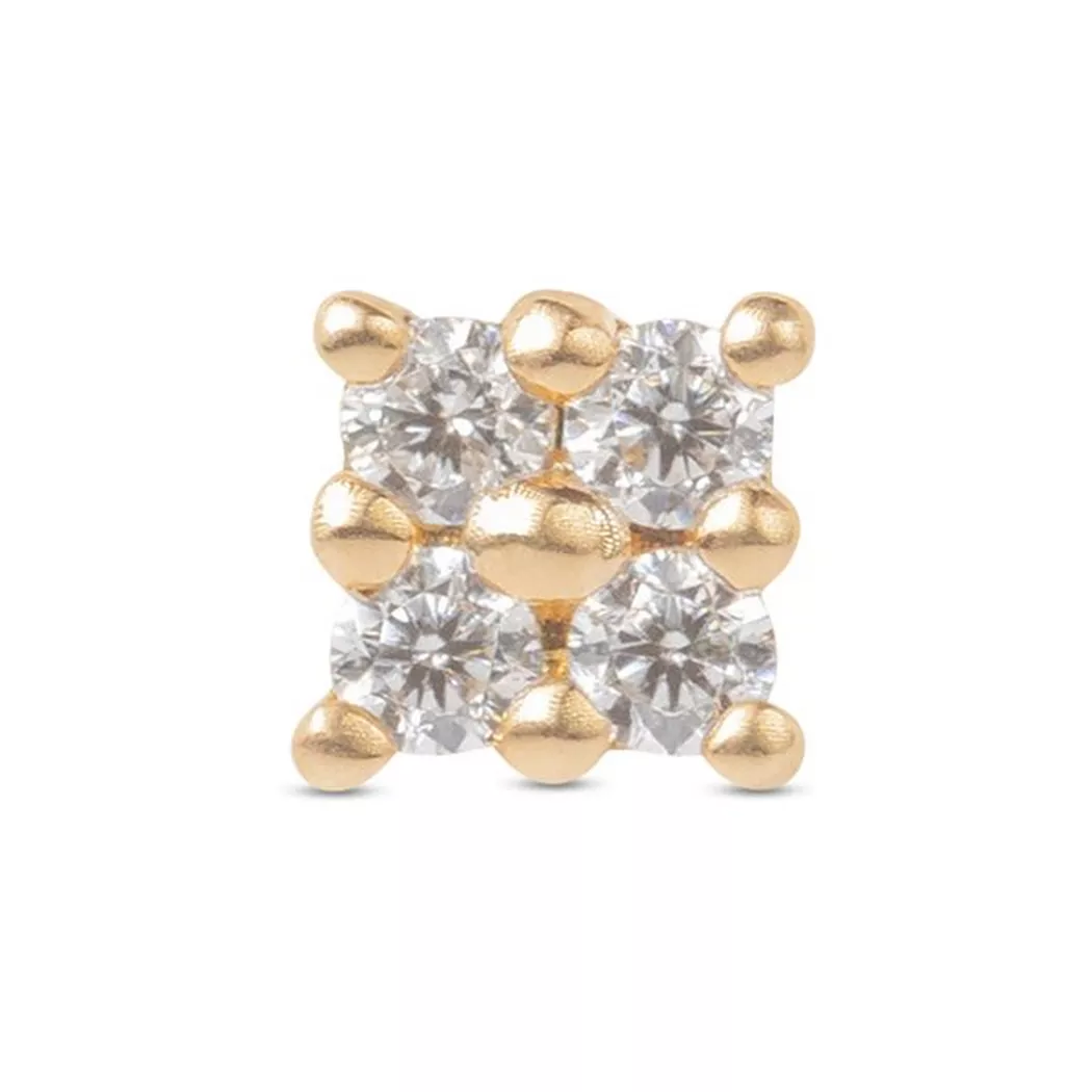 GIAHI - Piercing oreille, 6mm, Or Jaune