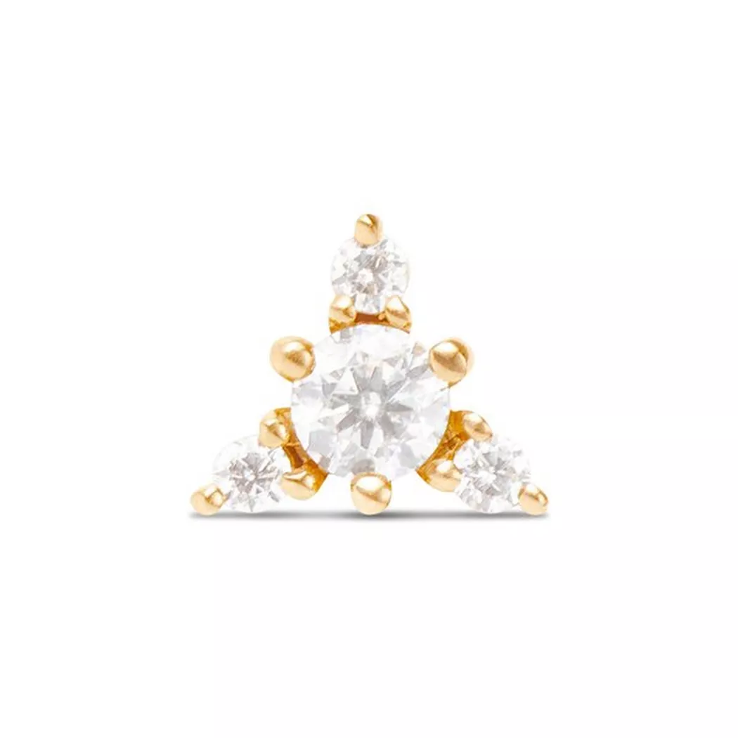 GIAHI - Piercing oreille, 6mm, Or Jaune