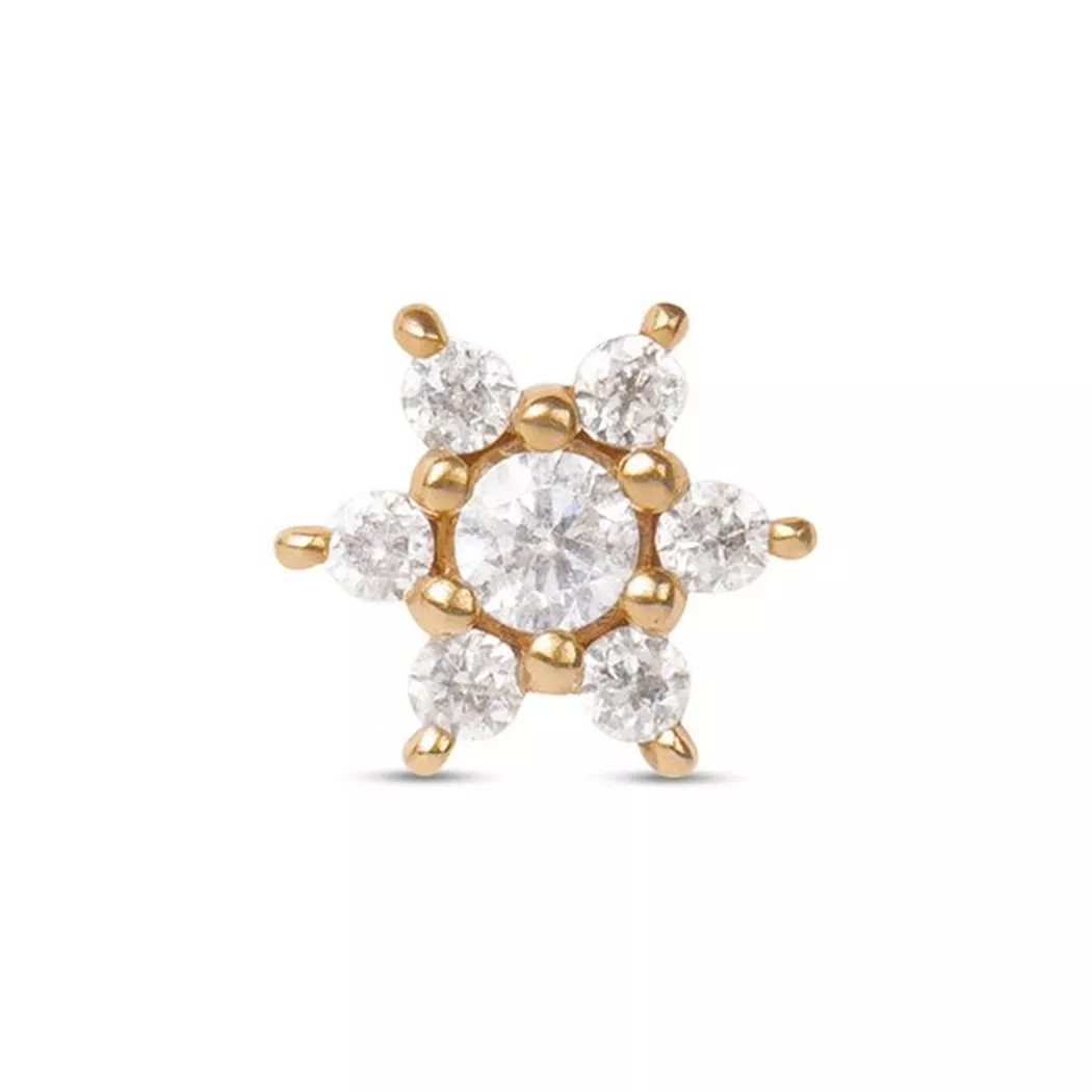 GIAHI - Piercing oreille, 6mm, Or Jaune