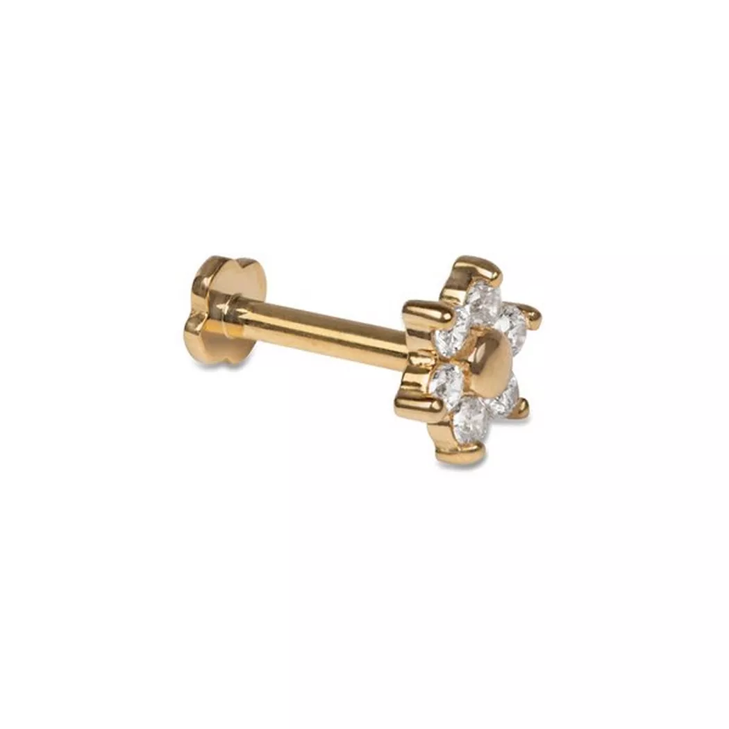 GIAHI - Piercing oreille, 6mm, Or Jaune