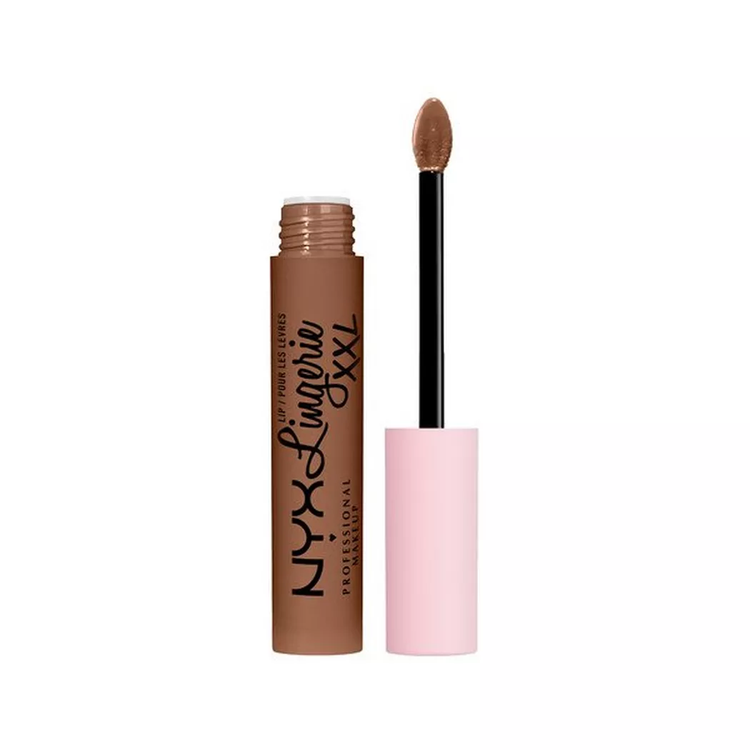 NYX-PROFESSIONAL-MAKEUP - Lip Lingerie XXL Matte Liquid Lipstick, 4 ml, Hot Caramelo