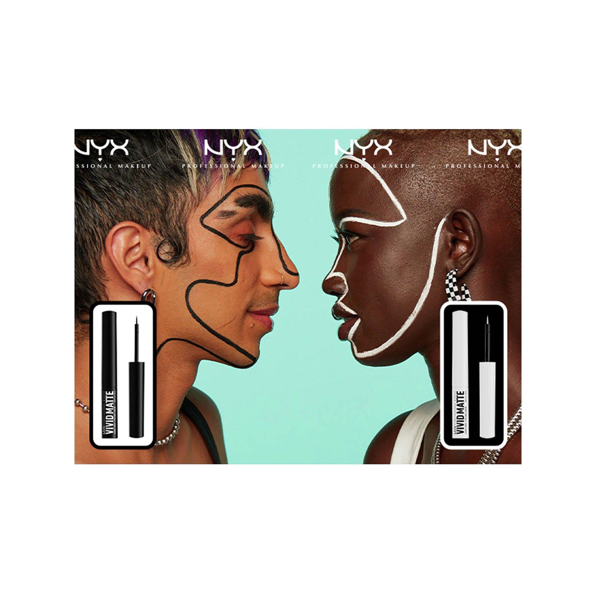 NYX-PROFESSIONAL-MAKEUP  Vivid Matte Liquid Liner - Black - Eyeliner 