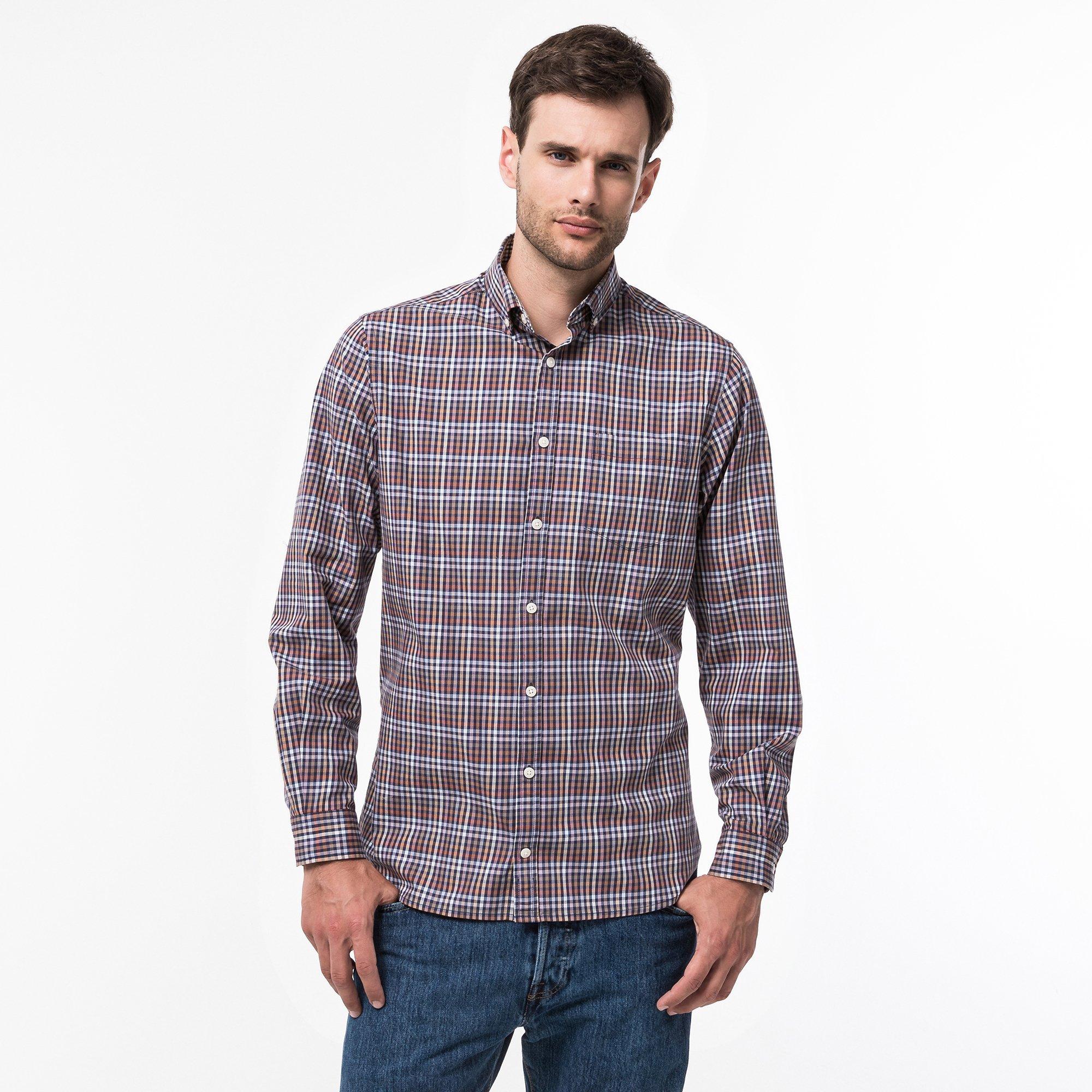 Image of Hemd, Classic Fit, Langarm Herren Marine L