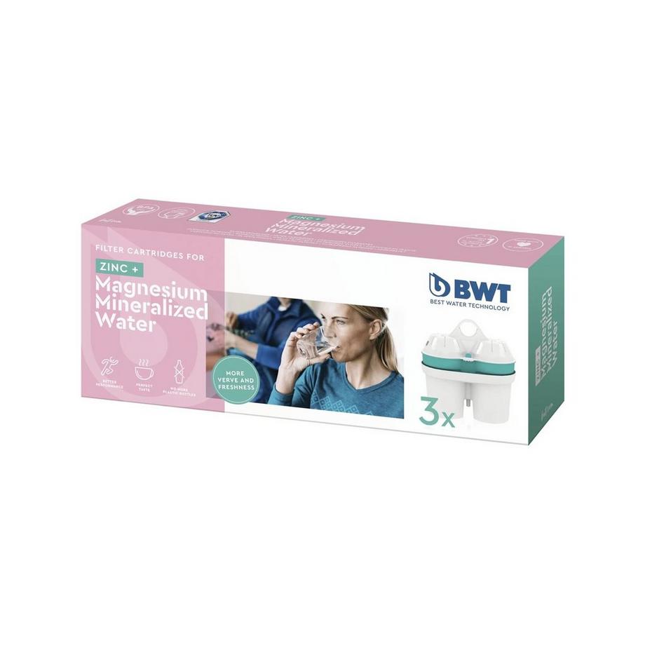 BWT Lot cartouches pour filtre à eau Zinc & Magnésium minéralisés 