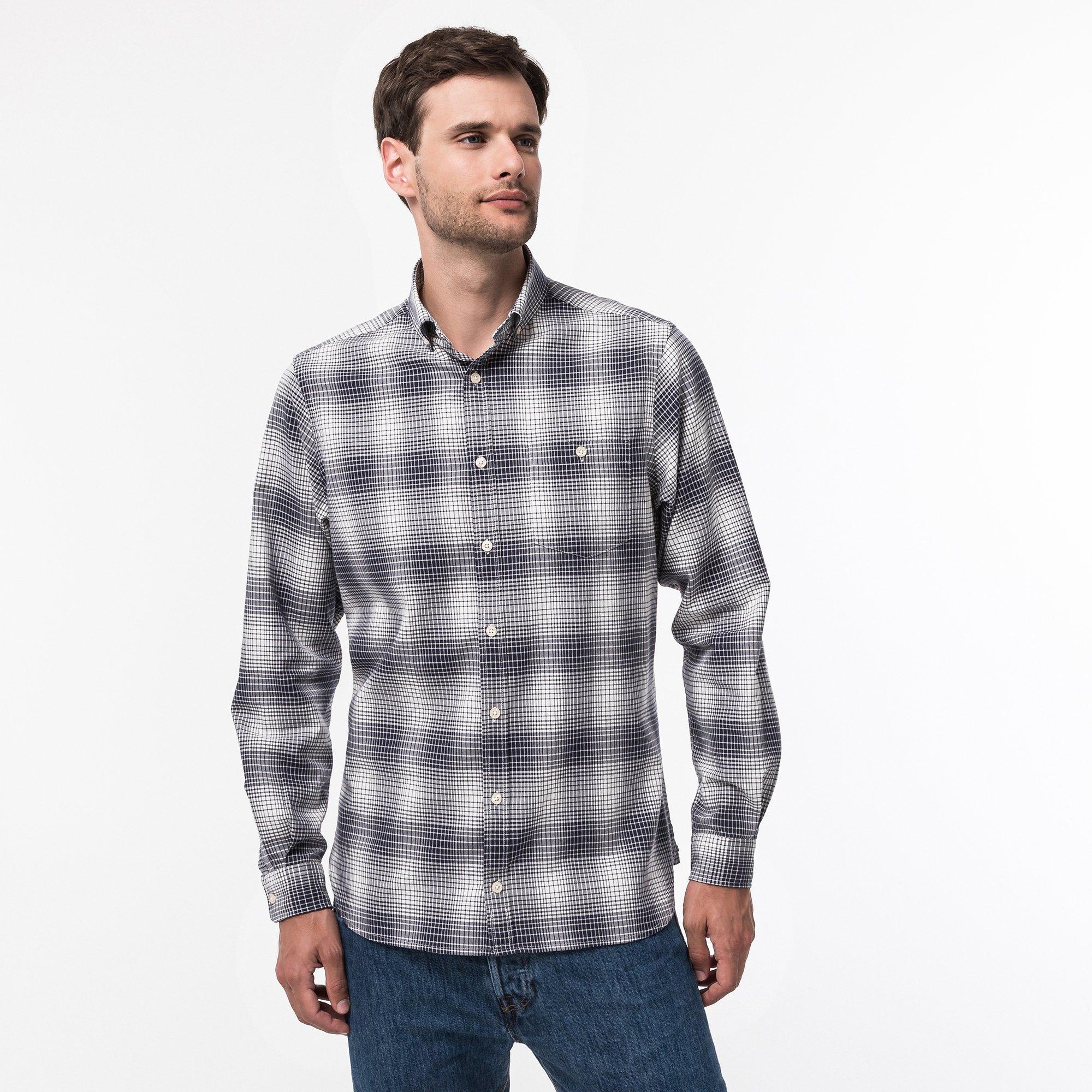 Image of Hemd, Classic Fit, Langarm Herren Marine M