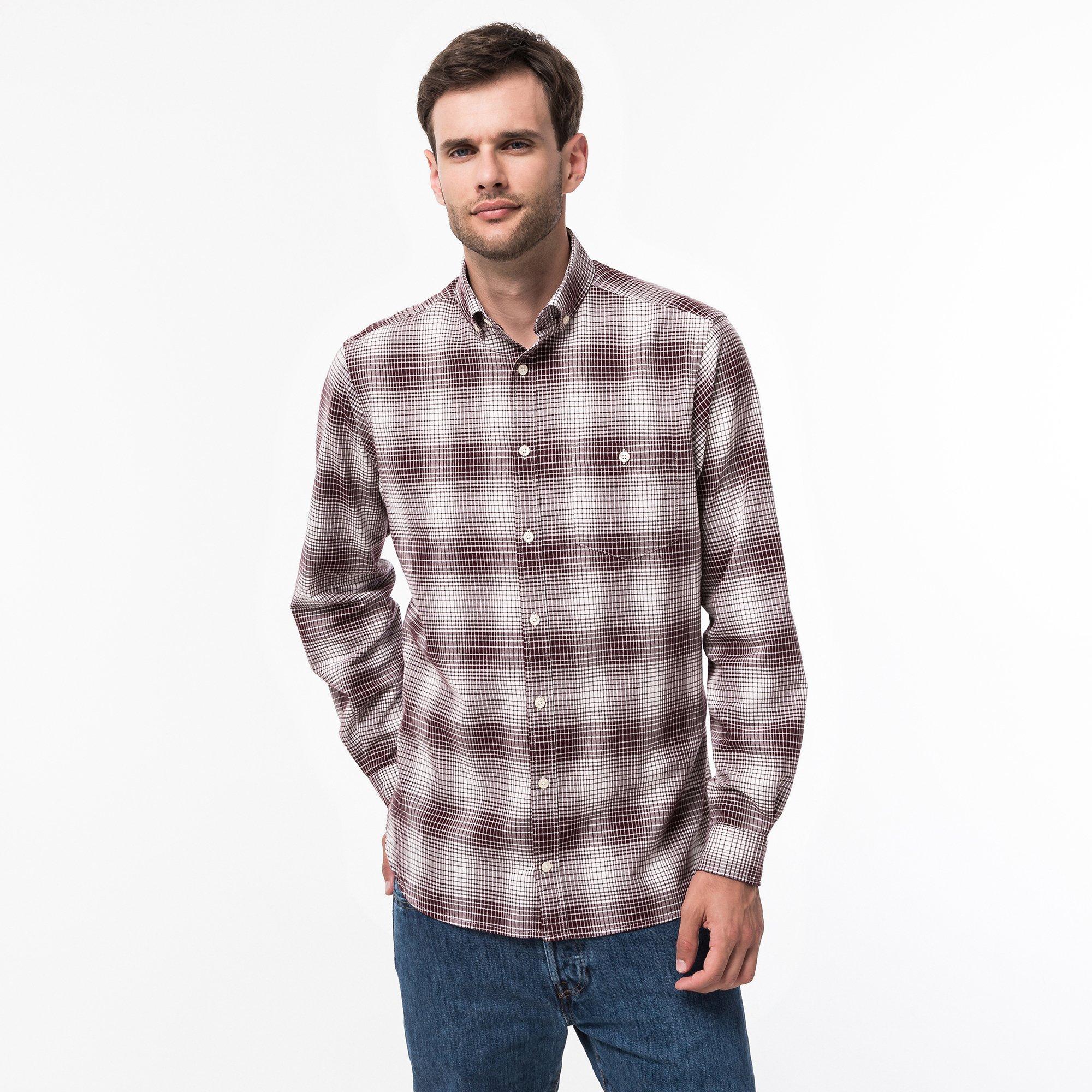 Image of Hemd, Classic Fit, Langarm Herren Bordeaux L