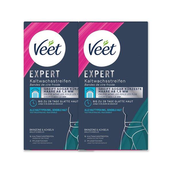 Image of Veet Expert Kaltwachsstreifen Bikini & Achsel Duo - Set