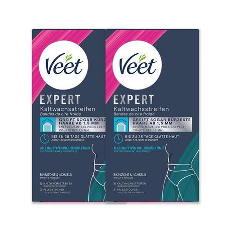 Veet Exp K-wachss Bikini&Achsel Duo Expert Bikini & Aisselles Bandes de Cire Froide Duo 