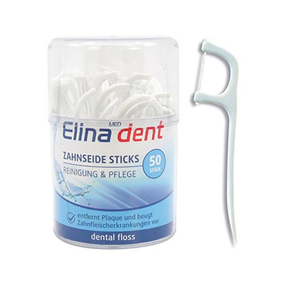 Elina  Bastoncini di filo interdentale in barattolo stand-up 