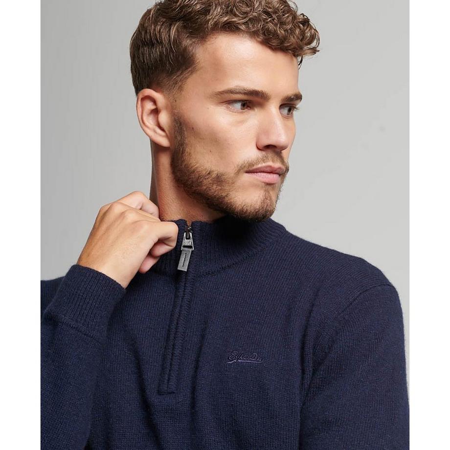 Superdry ESSENTIAL EMB KNIT HENLEY Pullover 