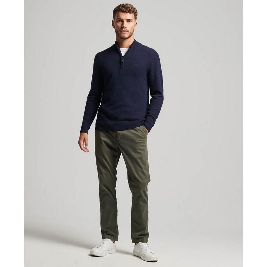 Superdry ESSENTIAL EMB KNIT HENLEY Pullover 