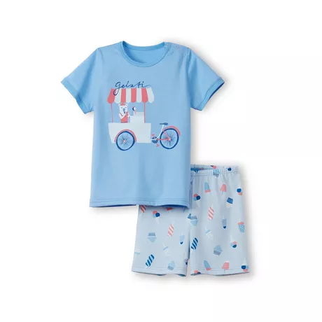 CALIDA Pyjama Set, kurz  Blau