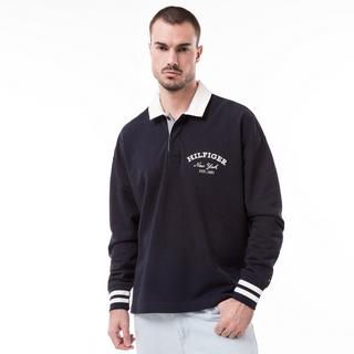 TOMMY HILFIGER PREP RUGBY Gestreiftes Polokragen Sweatshirt  