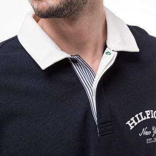 TOMMY HILFIGER PREP RUGBY Gestreiftes Polokragen Sweatshirt  