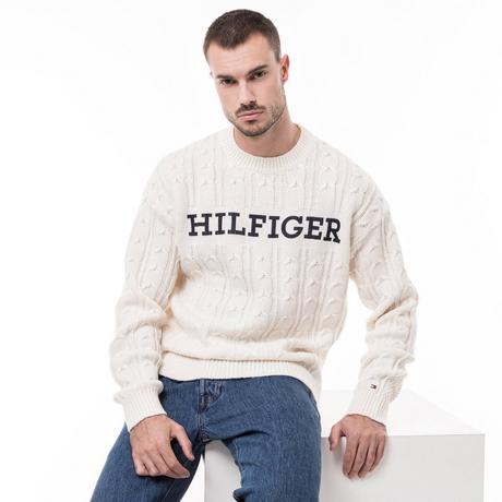 TOMMY HILFIGER CABLE MONOTYPE CREW NECK Pullover 