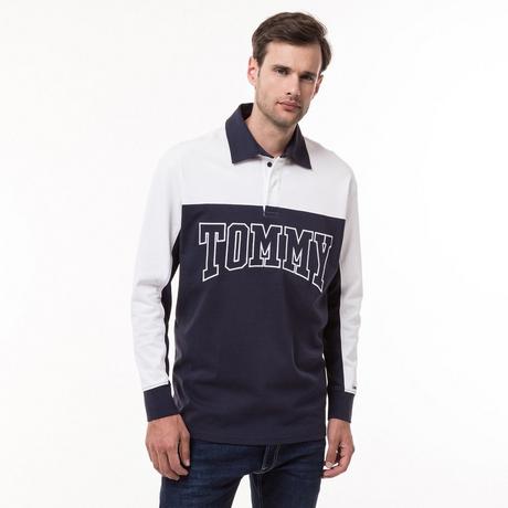 TOMMY JEANS TJM OVZ COLORBLOCK RUGBY Polo, maniche lunghe 