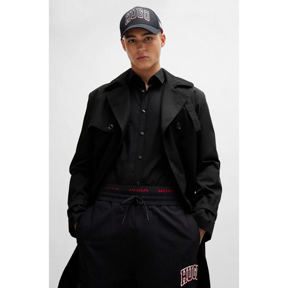 HUGO Elisha02 Kentkragen Extra Slim Fit Langarmhemd  