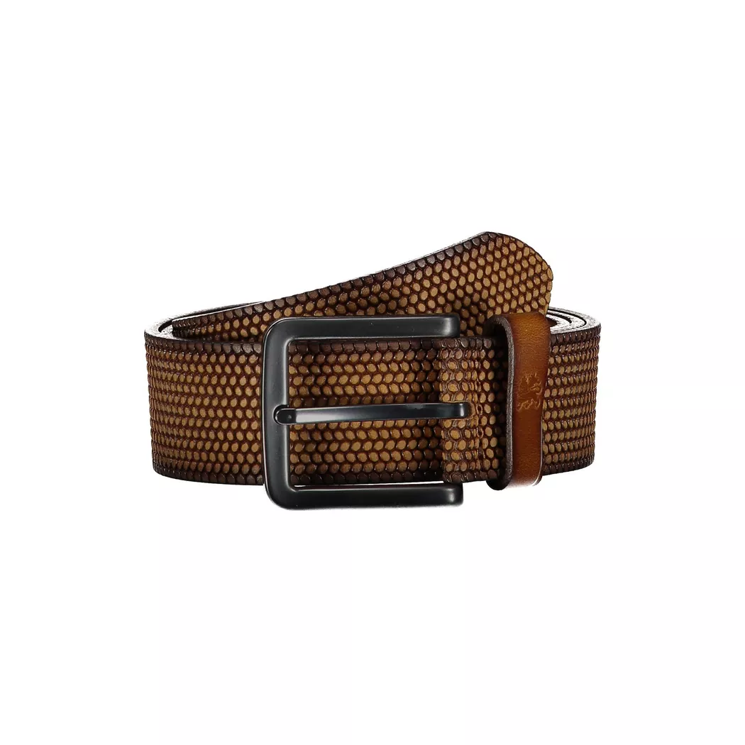 Lerros Structured Buffalo Leather Belt Men's Cognac 90