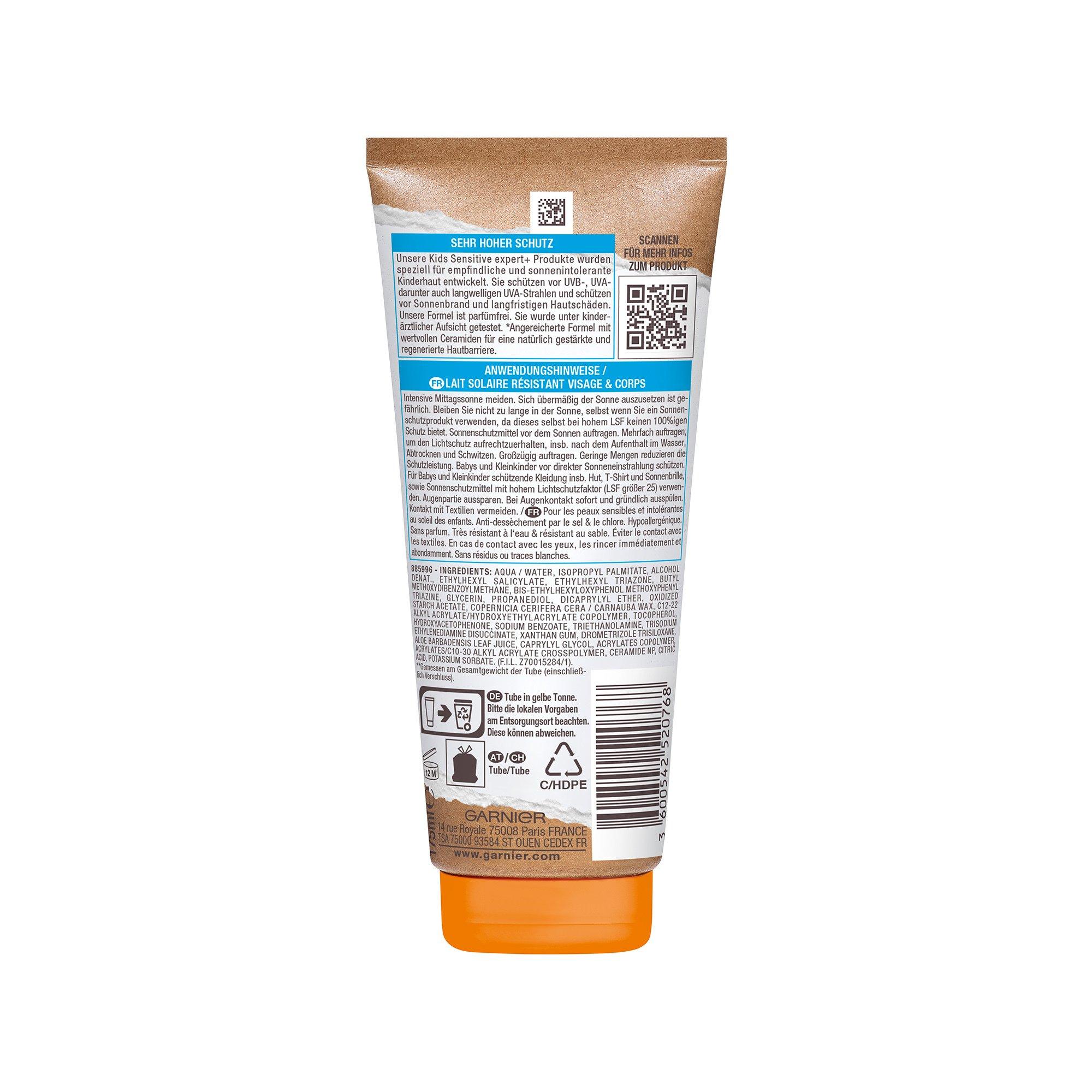 AMBRE SOLAIRE AS SA KIDS LAIT DE-FR IP50+ Latte solare Kids Sensitive expert+ SPF 50+ 