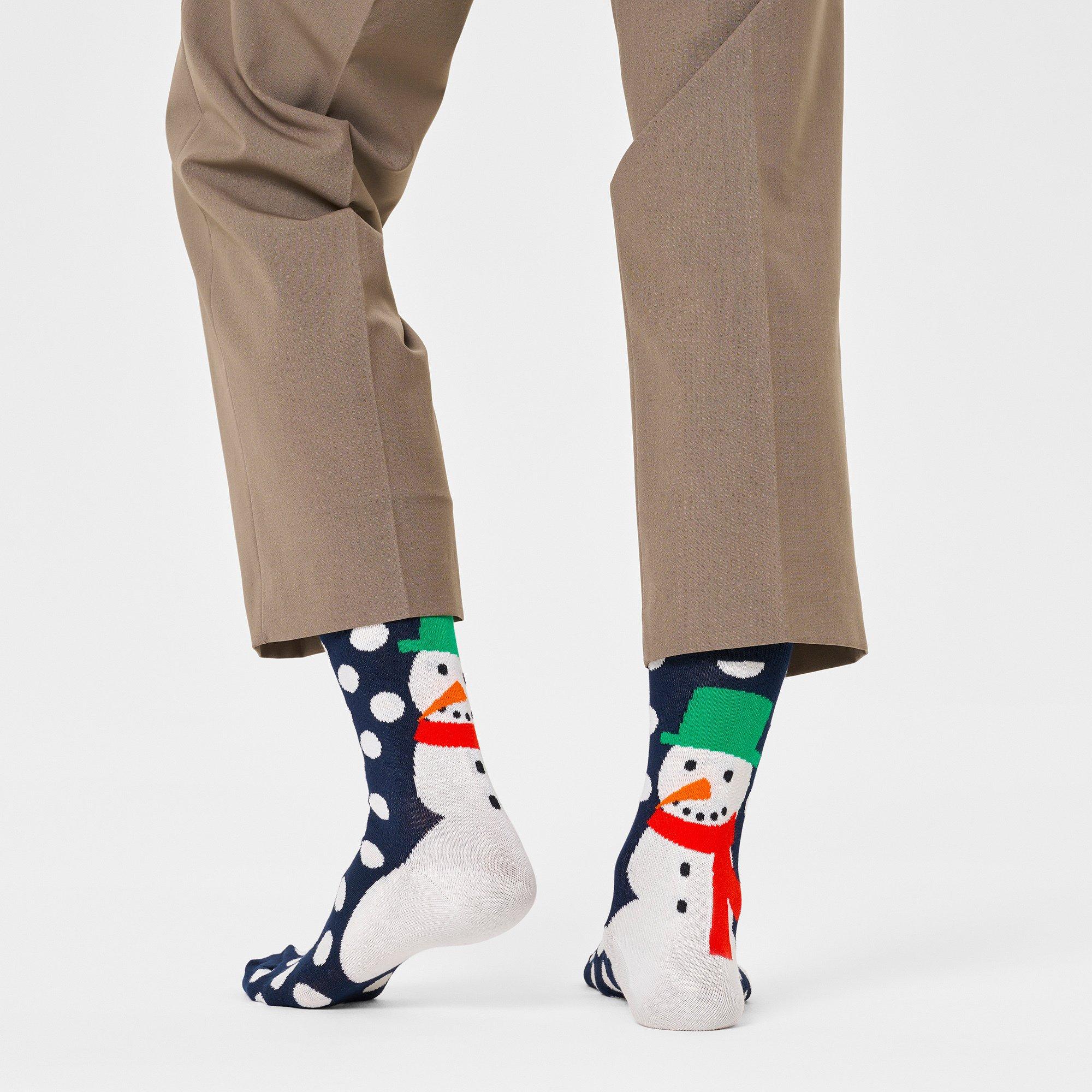 Happy Socks Jumbo Chaussettes à Pois Bonhomme de Neige  