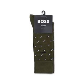 BOSS 2P RS Minipattern MC Lot de 2 paires de chaussettes, hauteur mollet 