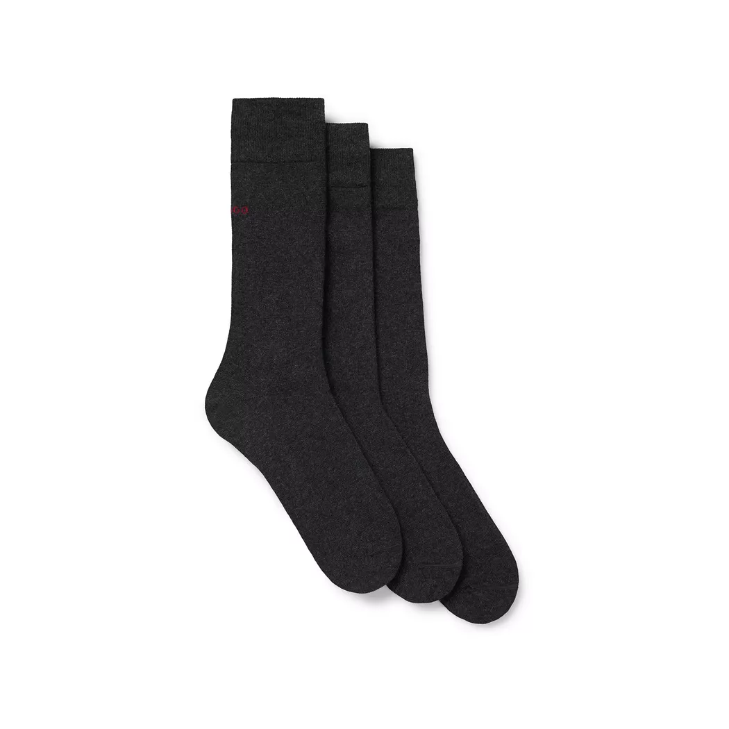 Hugo - Triopack, wadenlange Socken, für Herren, Charcoal Black, Größe 43-46