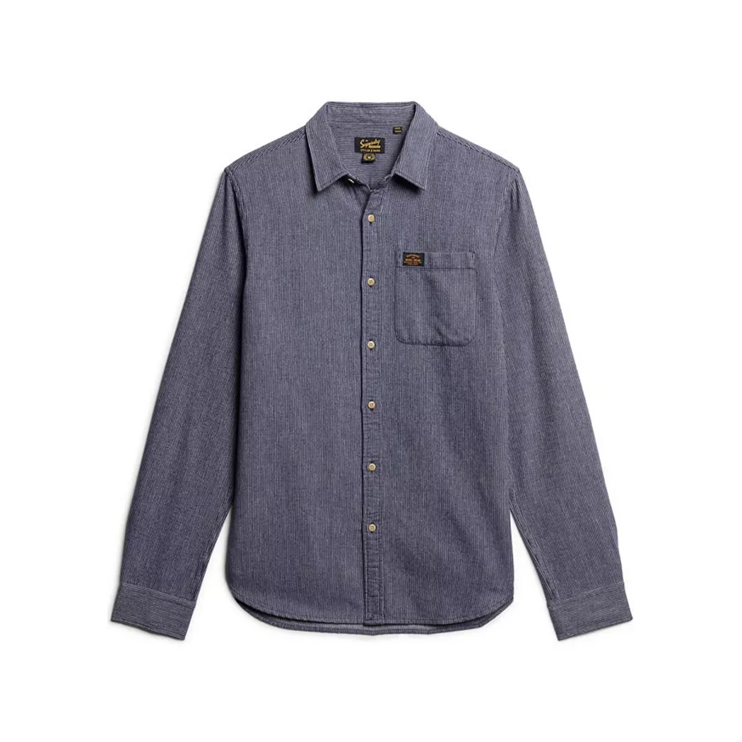 Superdry - Hemd, langarm, für Herren, Blau, Größe M