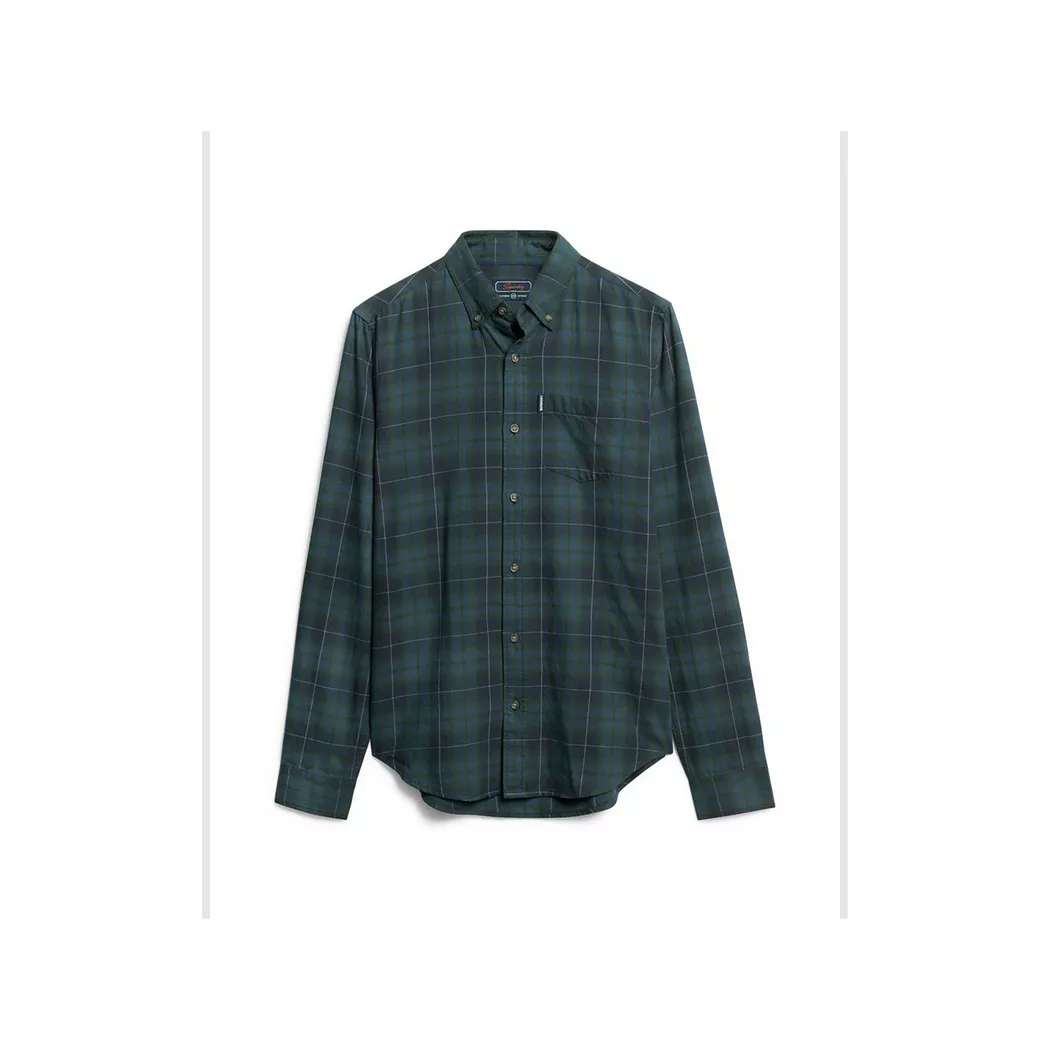 Superdry - Hemd, langarm, für Herren, Grün, Größe M