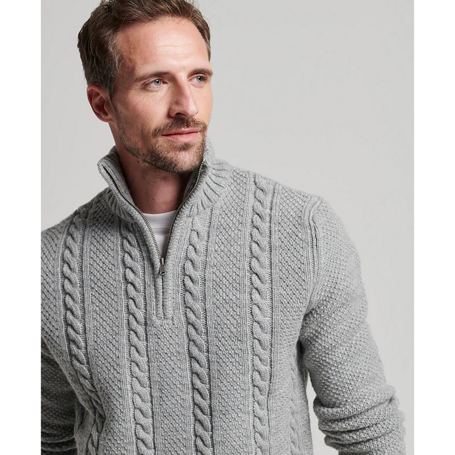 Superdry VINTAGE JACOB HENLEY JUMPER Maglione 