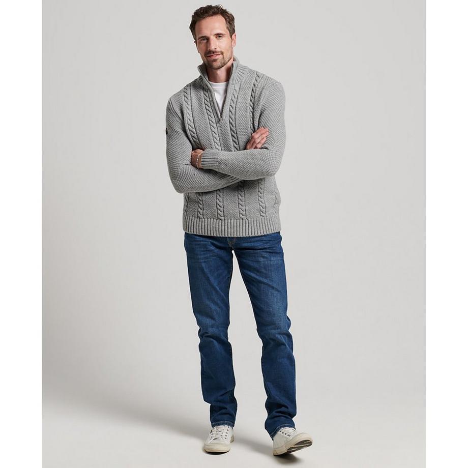 Superdry VINTAGE JACOB HENLEY JUMPER Maglione 