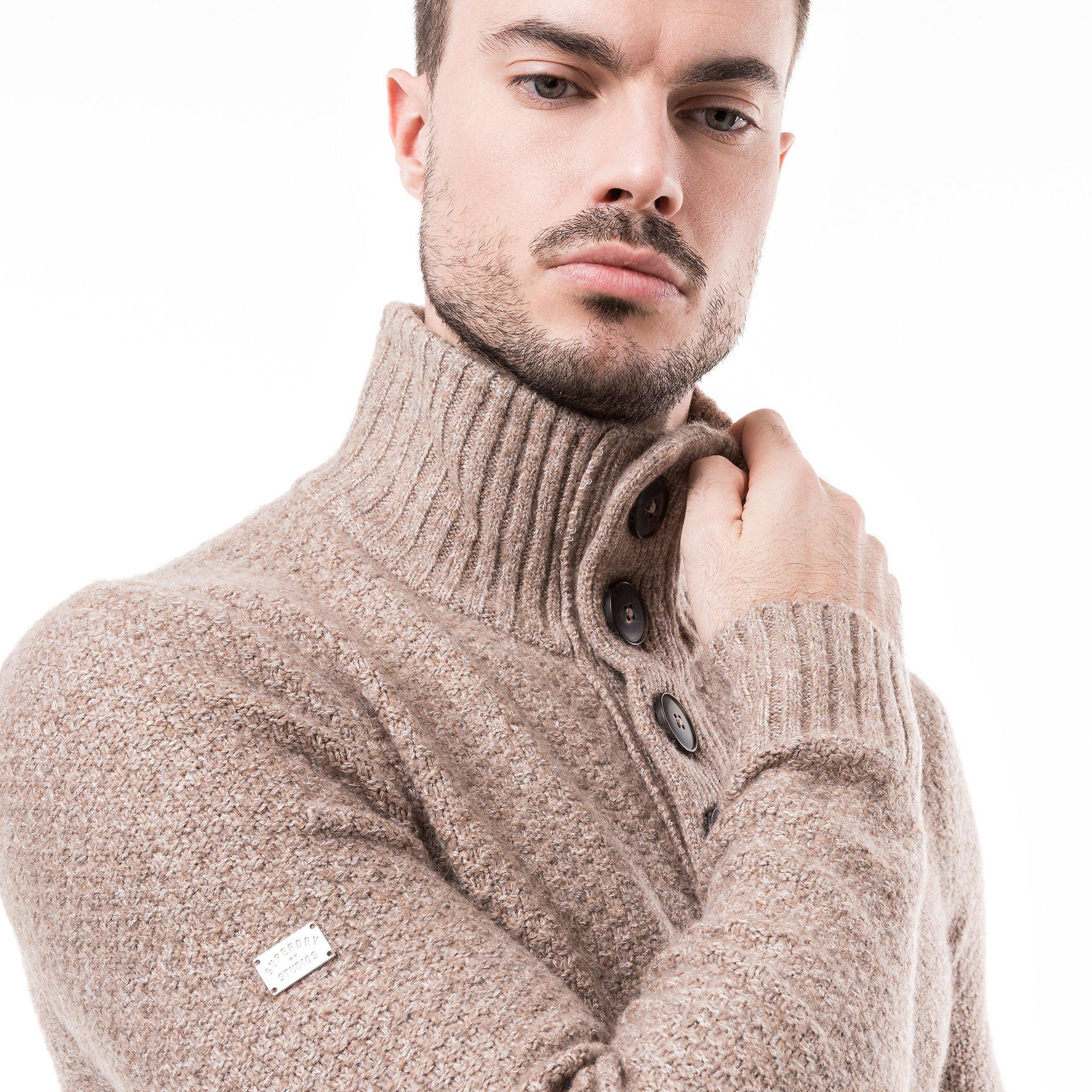 Superdry Chunky Button High Neck Jumper  