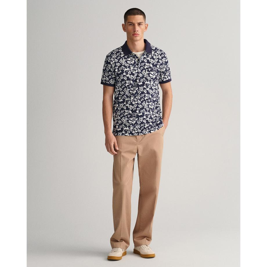 GANT Floral Print Pique Kurzarm Poloshirt  