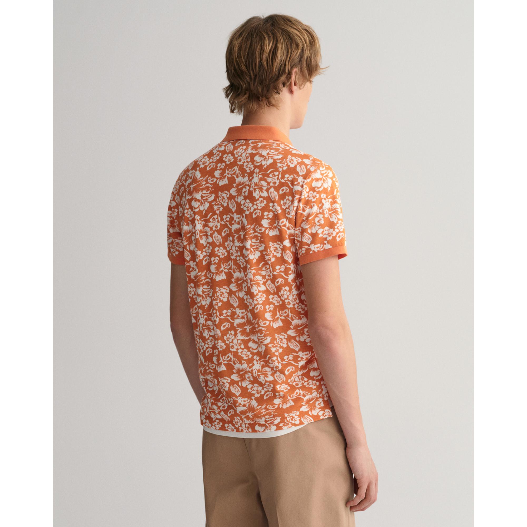 GANT Polo Pique Imprimé Floral Manches Courtes  