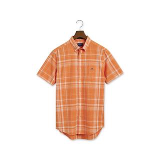 GANT REG Cotton Linen Check Chemise Manches Courtes  