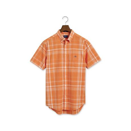 GANT REG Cotton Linen Check Kurzarmhemd  