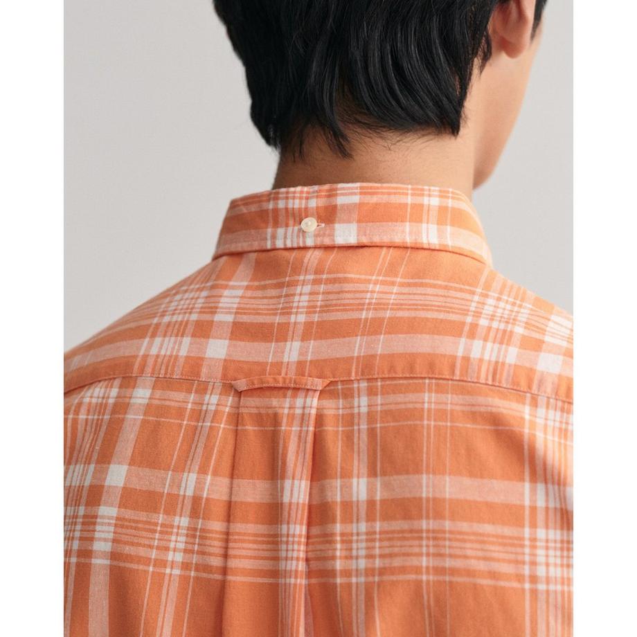 GANT Camicia Regular Cotton Linen Check Maniche Corte  
