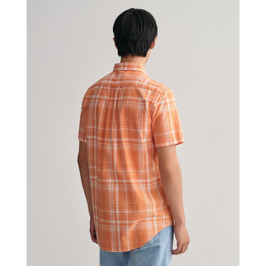 GANT Camicia Regular Cotton Linen Check Maniche Corte  