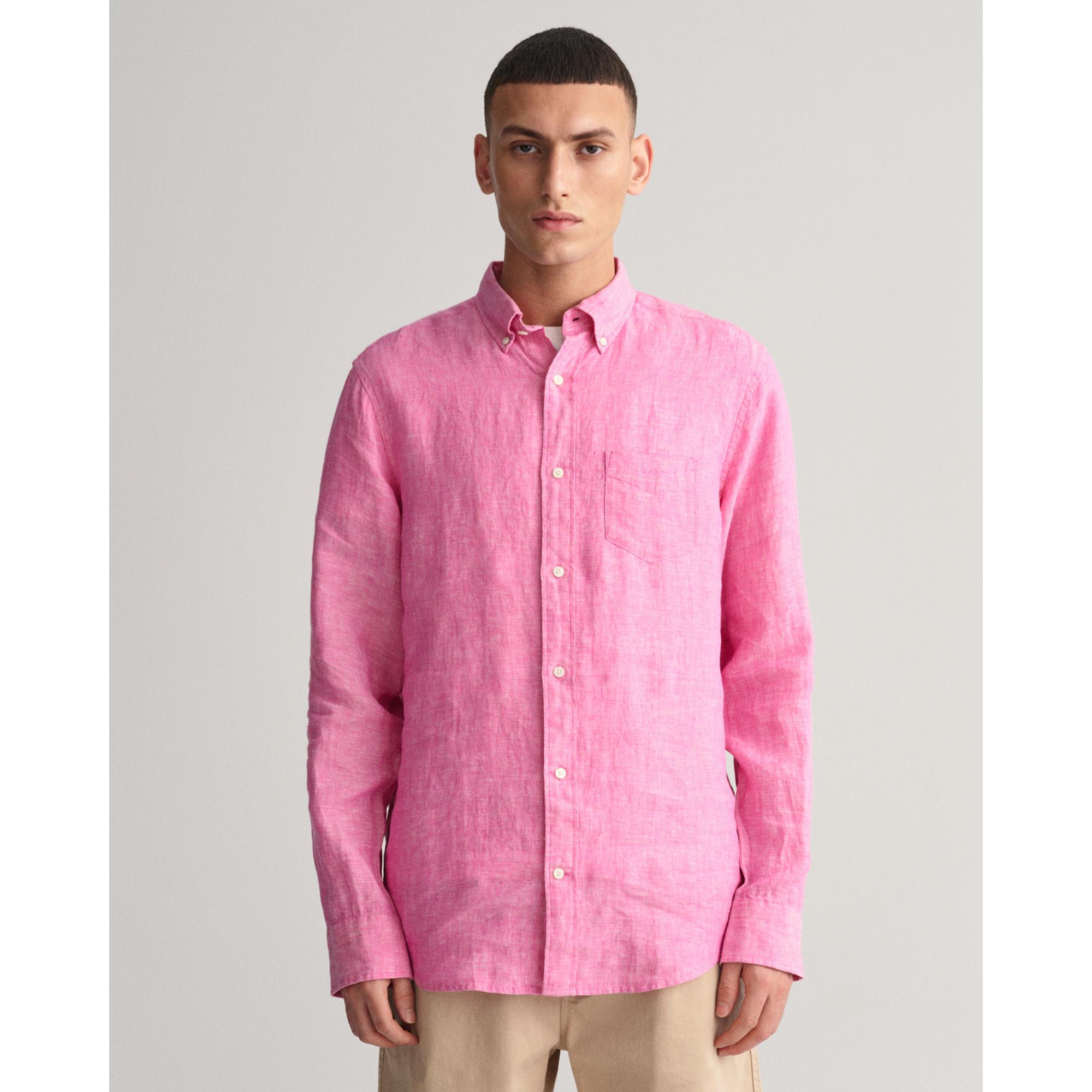Image of Hemd, Langarm Herren Pink S