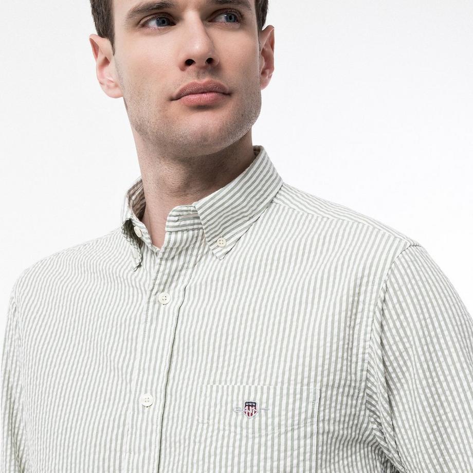 GANT Seersucker Regular Fit Langarmhemd  