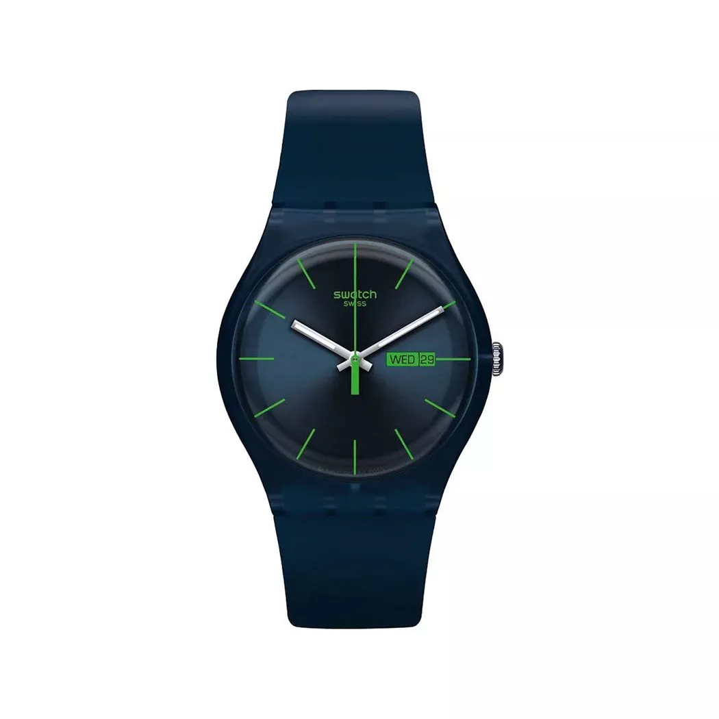 Swatch - Analoguhr, Blue Rebel, 41mm, Blau