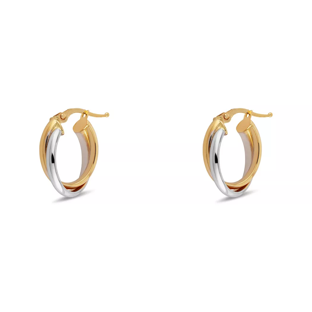 L' Atelier Gold 18 Karat by Manor - Ohrringe, One Size, Zweifarbig