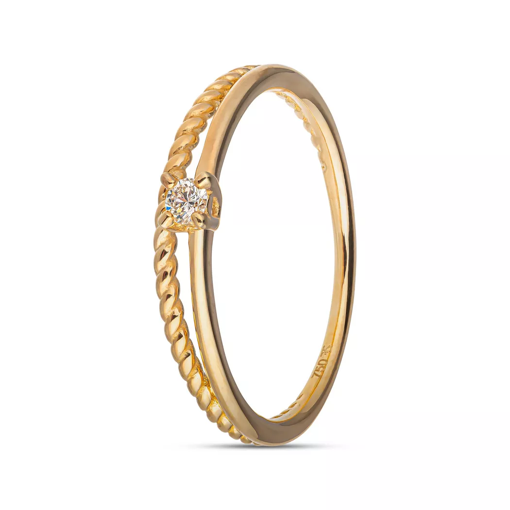 L' Atelier Gold 18 Karat by Manor - Ring, Bague or 18kt, 54, Gelbgold