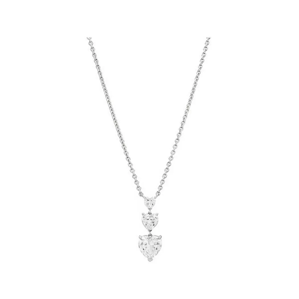 Chiara Ferragni - Fein-Anhängerhalskette, Diamond Heart, 38+4CM, Silber